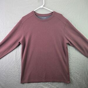 01.Algo Performance Shirt Mens XL Maroon Good Waffle Knit Quick Dry Long Sleeve